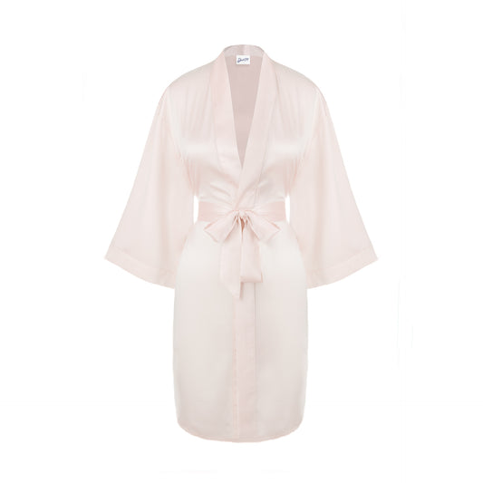 Classic Satin Robe - Blush