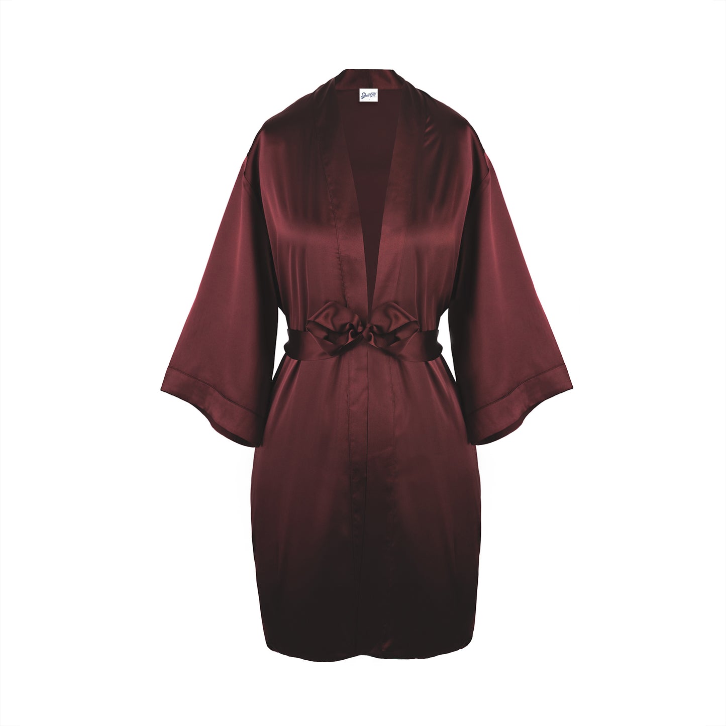 Classic Satin Robe - Wine