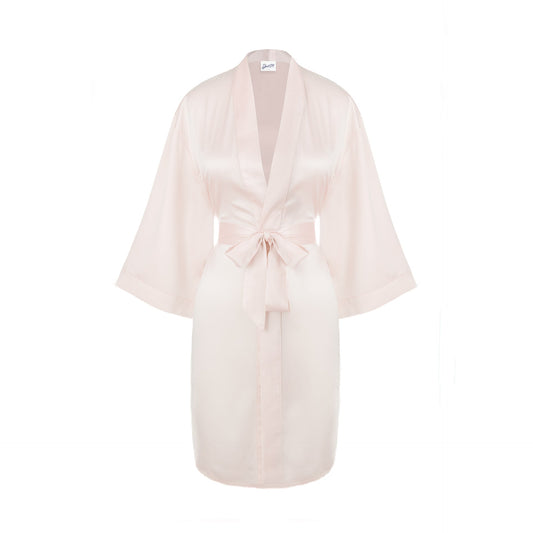 Classic Satin Robe - Blush - Sleeping Booty