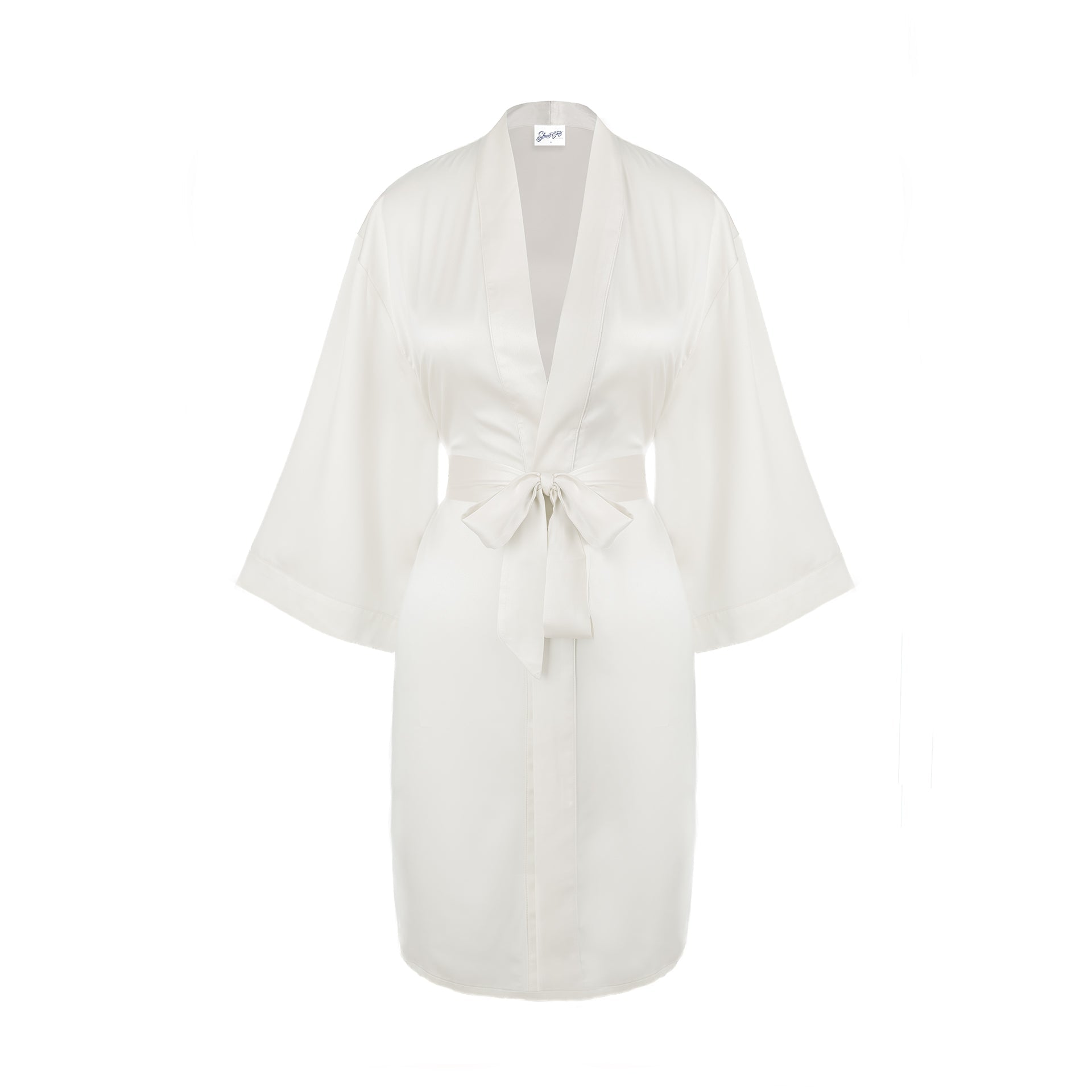Classic Satin Robe - White - Sleeping Booty