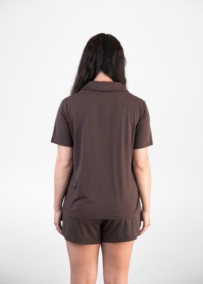 Comfort PJ Set - Cocoa Brown - Sleeping Booty